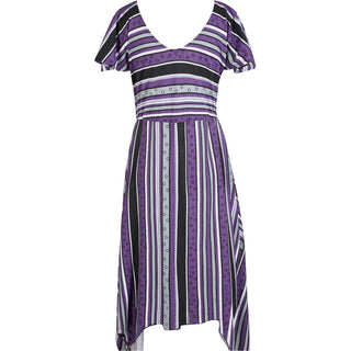 bonprix Purple Stripped Jersey Dress