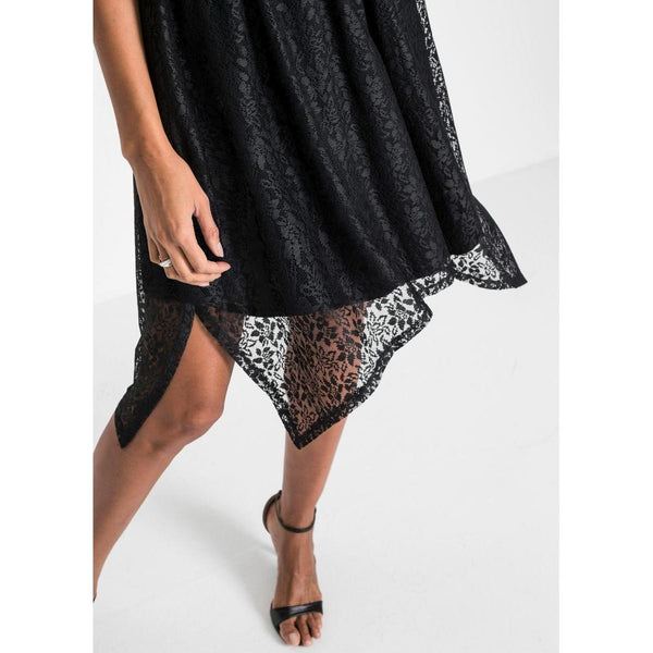 Bodyflirt Black Asymmetric Lace Dress