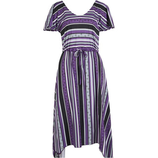 Buy purple bonprix Purple Stripped Jersey Dress