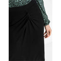 Rainbow Jersey Skirt Black UK 10/12-Mini Skirts-Rainbow-Miss Bella