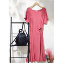 Rainbow Dusty Pink Knotted Dress