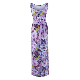 Anthology Lilac Edit Printed Floral Belted Maxi Dress-Dress-Anthology-14-Lilac-Miss Bella