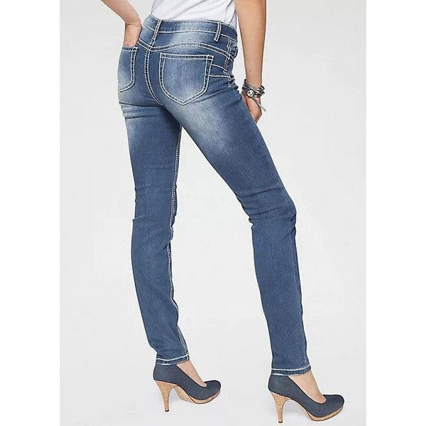 Arizona Blue Worn Slim Fit Jeans-Jeans-Arizona-16-31in-Blue-Miss Bella