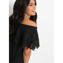 Bodyflirt Black Lace Off Shoulder Dress-Dress-Bodyflirt-10/12-Black-Miss Bella