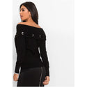 Bodyflirt Black Off Shoulder Jumper-Jumper-Bodyflirt-6/8-Black-Miss Bella