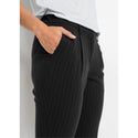 Bodyflirt Black Smart Striped Trousers-Trousers-Bodyflirt-16-30in-Black-Miss Bella