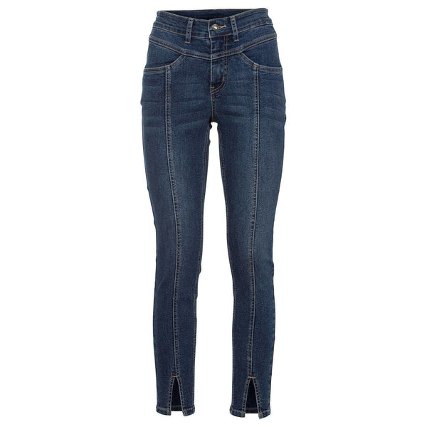 Bodyflirt Blue Stone Stretch Jeans with Slits-Jeans-Bodyflirt-12-29in-Blue-Miss Bella