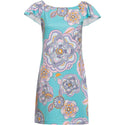 Bodyflirt Turquoise Ruffle Sleeves Floral Dress-Dress-Bodyflirt-10/12-Turquoise-Miss Bella
