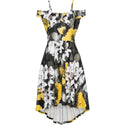 Bodyflirt Yellow Asymmetric Off Shoulder Dress-Dress-Bodyflirt-14/16-Yellow-Miss Bella