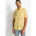 bonprix Yellow Short Sleeves Linen Shirt-Shirt-bonprix-17.5"/18"-Yellow-Miss Bella