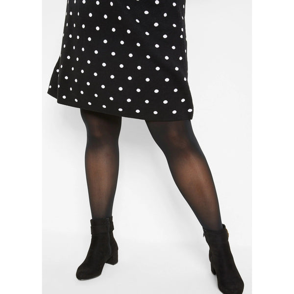 bonprix Black Polka Dot Knit Skirt-Skirts-bonprix-18/20-Black-Miss Bella
