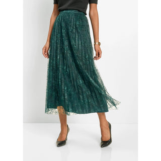 bonprix Lace Pleated Skirt-Skirts-bonprix-14-Green-Miss Bella