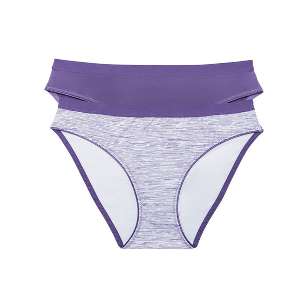 bonprix Pack of 2 Purple Soft Cotton Briefs-Knickers-bonprix-Miss Bella