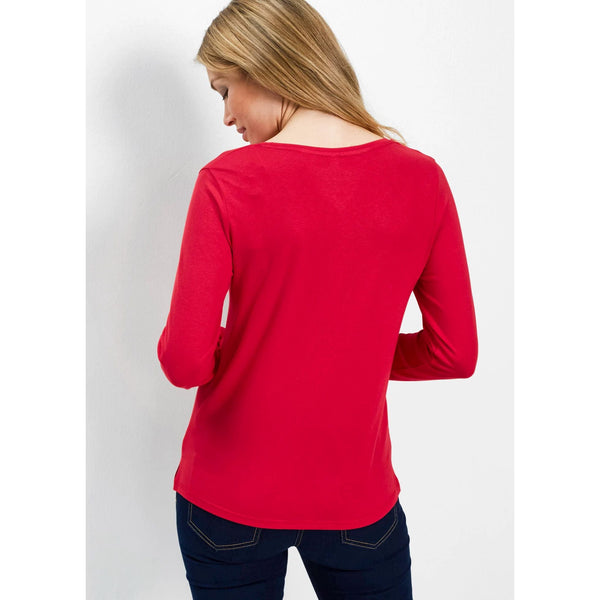 bonprix Red Studded Long Sleeves T-Shirt-T-Shirt-bonprix-Miss Bella