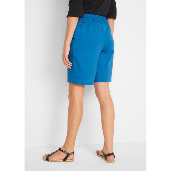 bonprix Ultramarine Tie Waist Jersey Shorts-Shorts-bonprix-10/12-Blue-Miss Bella