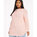 Capsule Side Button Tunic With Curved Hem-Tunic-Capsule-24/28-Pink-Miss Bella