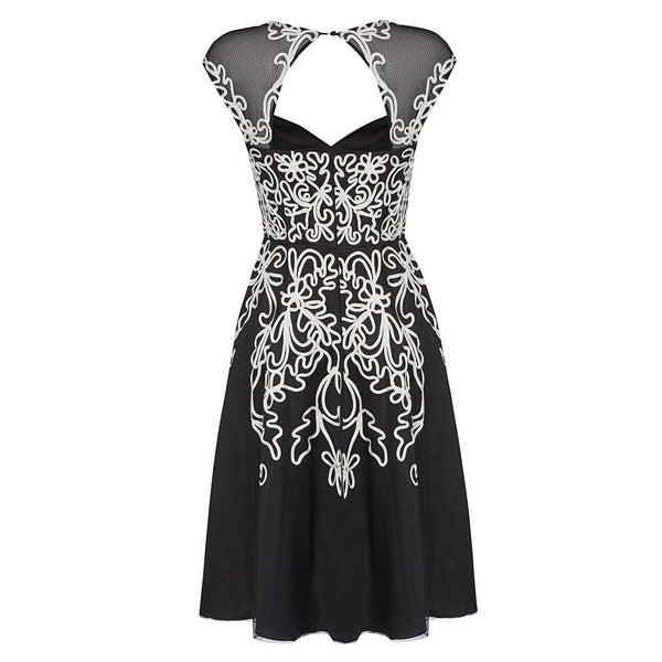 JOANNA HOPE Cornelli Dress Black/White UK 12