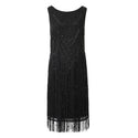 Joanna Hope Deco Fringe Beaded Dress Black UK 16-Dress-Joanna Hope-UK 16-Miss Bella