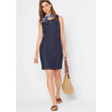 John Baner Shirt Dress Denim Look Blue-Dresses-John Baner-Miss Bella