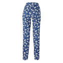 Label Be Cotton Sateen Ankle Grazer Trouser Palm Print Navy UK 12-Trousers-Label Be-UK 12-Miss Bella