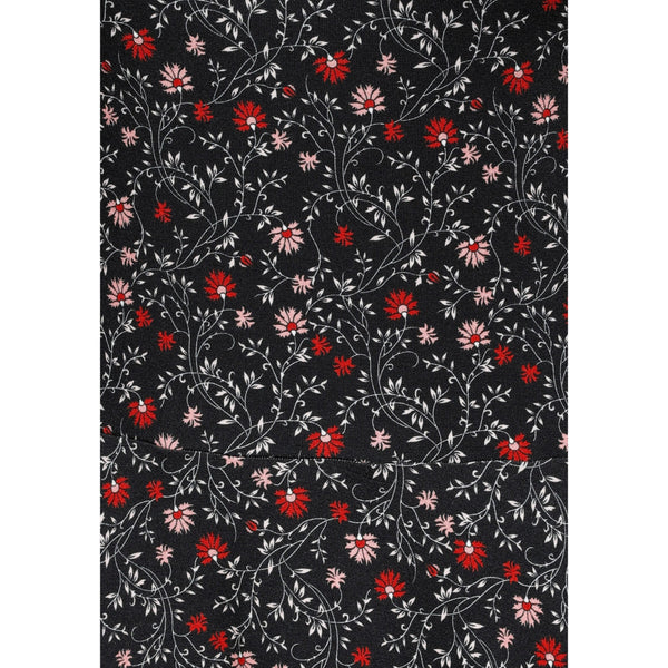 Laura Scott Jersey Dress Floral Print Black UK 10-Dresses-Laura Scott-Miss Bella