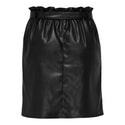 ONLY Leather Look Paper Bag Skirt ONLRIGIE Black UK 6-Mini Skirts-ONLY-Miss Bella