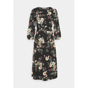 ONLY Smock Midi Dress ONLZILLE NAYA Black Floral XS UK 6-Dresses-Only-Miss Bella