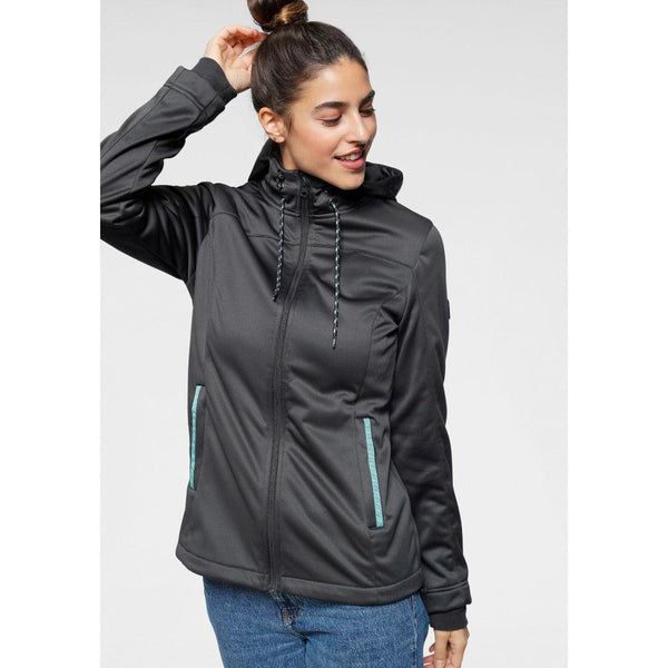 Polarino Softshell Jacket with Contrasting Details Anthracite UK 20-Coats & Jackets-Polarino-Miss Bella