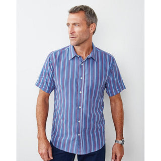Premier Man Short-Sleeve Soft Touch Stripe Shirt S 36-38-Shirt-Premier Man-S 36-38-Miss Bella