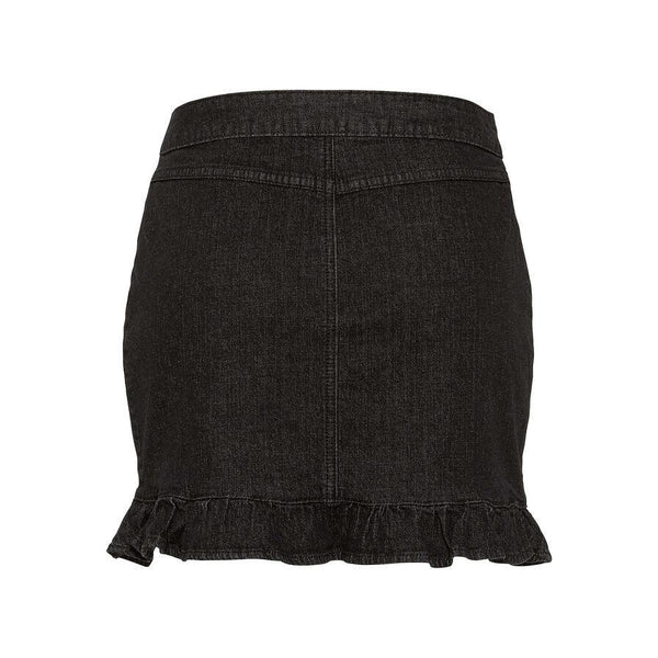 SMENG Women's Denim Mini Skirt Side Slit High Waisted Stretchy Jean Skirts  for Women Dark Blue Size 6/8/S - ShopStyle