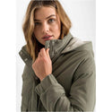 Rainbow Hooded Coat with Fur Trim Dusky Olive UK 10-Jacket-Rainbow-Miss Bella