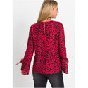 Rainbow Red Leopard Print Blouse-Blouse-Rainbow-8-Red-Miss Bella