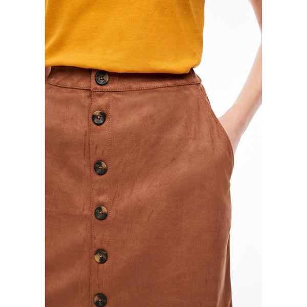 s.Oliver Short Velour Skirt Cinnamon UK 14-Skirts-S.Oliver-Miss Bella