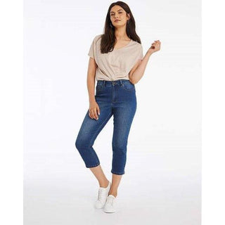 Simply Be 24/7 Jeans Crop Organic Cotton Blue UK 30-Jeans-Simply Be-Miss Bella