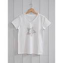 Women V-Neck Star Print T-Shirt White UK 18/20-T-Shirt-Miss Bella-Miss Bella