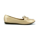 Women's Slip On Court Shoes Beige Patent UK 6-Shoes-Reveal-UK 6-Miss Bella